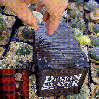 pot - nezuko demon slayer -kimetsu yaiba- box kimetsu tanjiro cactus plants 3d print model - Mito3D