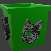 Topf 008 Katze Blumentopf Bleistift Halter Unterstützung Ornament Container 3d print model - Mito3D