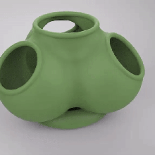 pot 4 plants - 3d print model - Mito3D