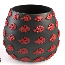 pentola akatsukis naruto vasi fiori pentole nuvole 3d print model - Mito3D