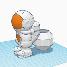 pot astronaut various flowerpot 3d print model - Mito3D