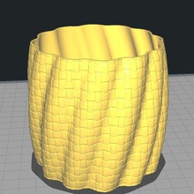 pot basket braiding pattern art potty reason 3d print model - Mito3D
