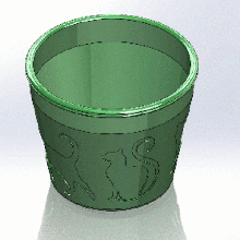 pot cats flowerpot cat pencil container plants 3d print model - Mito3D