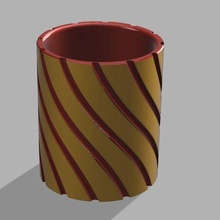 pot crayons torsades 3d print model - Mito3D