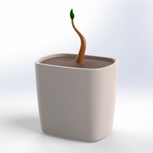 pot dekoratif bitki ev saksı minimalist 3d print model - Mito3D