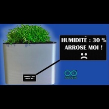 pot fleur intelligent diy emakerz capteur humidité écran arduino 3d print model - Mito3D