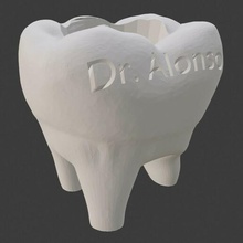 pot fleur dent cadeau dentiste professionnel 3d print model - Mito3D