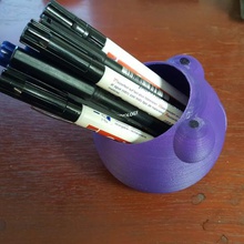 Topf-Kopf home box Stift Bleistift die Bleistifte Federmäppchen Bleistift-cup Bleistift-Halter Stift-Halter vase 3d print model - Mito3D