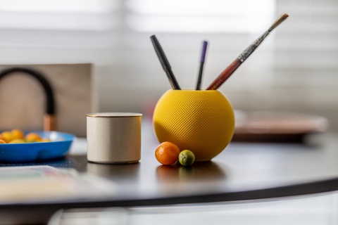 Panela casa mini homepod plantar maçã 3d print model - Mito3D