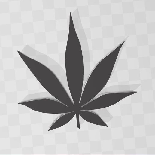 pentola foglia logo marijuana cannabis canapa erba comune 3D print model - Mito3D