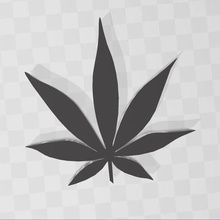 pentola foglia logo marijuana cannabis canapa erba comune 3d print model - Mito3D