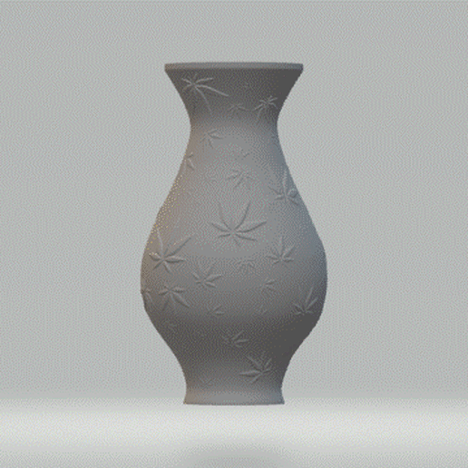 pot leaf vase 3D print model - Mito3D