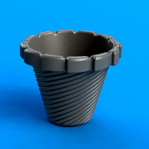 pot mini cactus modèle 1 la maison en pots de fleurs petits 3D print model - Mito3D