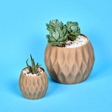 maceta modelo origami flor cactus suculento decoración planta 3d print model - Mito3D