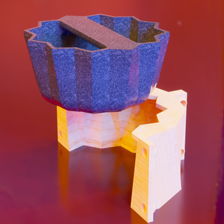 pot moule facetté moulage ciment gypse 3d print model - Mito3D