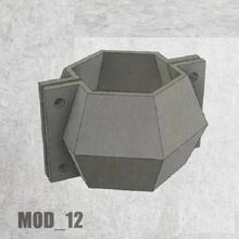 pot moule no 12 fleur rond carré cylindre hexagonal facetté 3d print model - Mito3D
