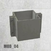 pot moule no 4 fleur rond carré cylindre 3d print model - Mito3D