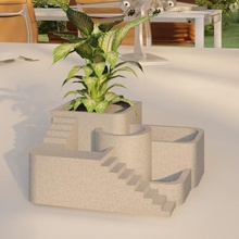pote molde de lápis mini escadas ferramenta vaso flores escada cimento especificamente gesso suculenta plantas recipiente 3d print model - Mito3D