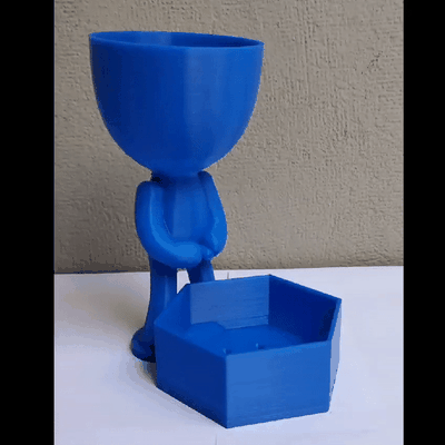 tencere ekici robert yazı kedi akıl sulama vaso aynı fikirde olmamak bitki otomatik işemek çiş bardak of uyuşmazlık vazo 3d print model - Mito3D