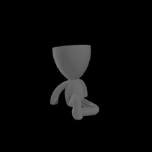 pot robert plant flowerpot little man relaxito 3d print model - Mito3D