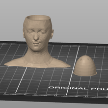 pot shape person small head bust garden 3d print model - Mito3D