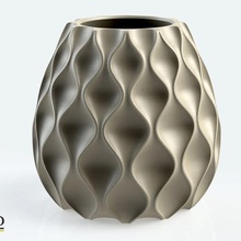 pot vague motifs pots élégant vagues 3d print model - Mito3D