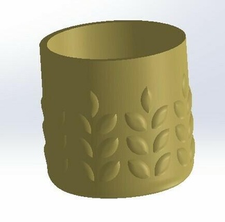 pot wheat drawings plants plant flowerpot 3d print model - Mito3D