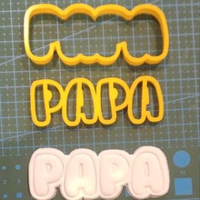 patata Galleta corte cortador papá padre fondant porcelana arcilla chocolate 3d print model - Mito3D