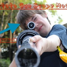 la pomme de terre pistolet montage lunette jeu canon à rails mod champ d'application spud arme feu 3d print model - Mito3D