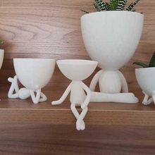 potman series5 home pot man cactus succulent flowerpot flower cactuspot vase decoration 3d print model - Mito3D