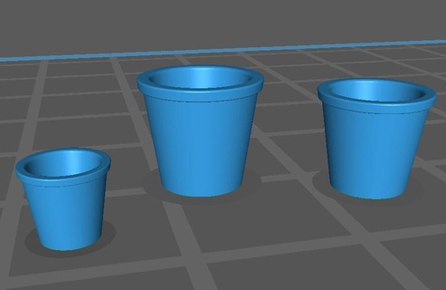 pots clay Various 1/35 pot flowerpot house garden 3d print model - Mito3D