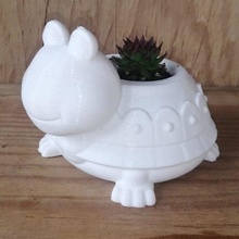 eingetopft Kuchen Blumentopf Schildkröte Topf 3d print model - Mito3D