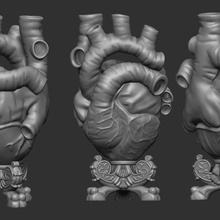 potted heart 3d print model - Mito3D