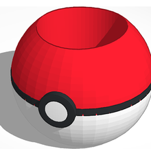 in vaso pokeball arte pianta pentola Pokemon gioco serie fiori fioriera 3d print model - Mito3D