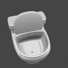 pot toilette formation mis fleur 3d print model - Mito3D