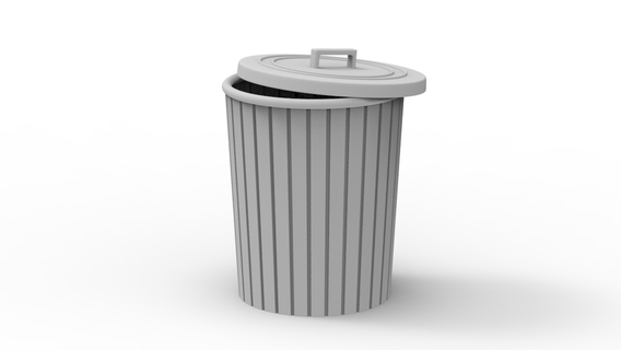 poubelle garbage garbage rubish dustbintrash cangarbage rubbish dump 3d print accessory modeling bin garbage  3d print model - Mito3D
