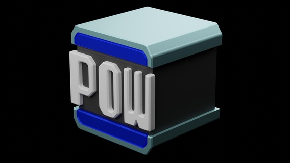 pow block - super mario 3d print model - Mito3D