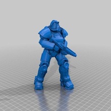 power armor fallout 4 loading screens action figure character static statue video_games 3d print model - Mito3D
