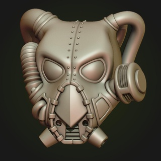power armor helmet accessories armour fallout game gas mask nuclear postnuclear print radiation toys 01 bead 3d print model - Mito3D