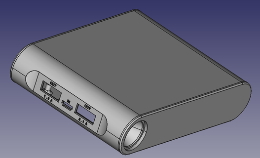 energia banca USB portatile batteria do it yourself 3d print model - Mito3D