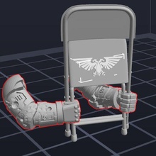 power folding chairs game wh40k 3d print model - Mito3D