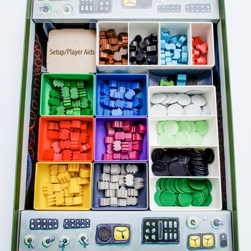 power grid board game insert organizer trays boardgames storage 3D print model - Mito3D