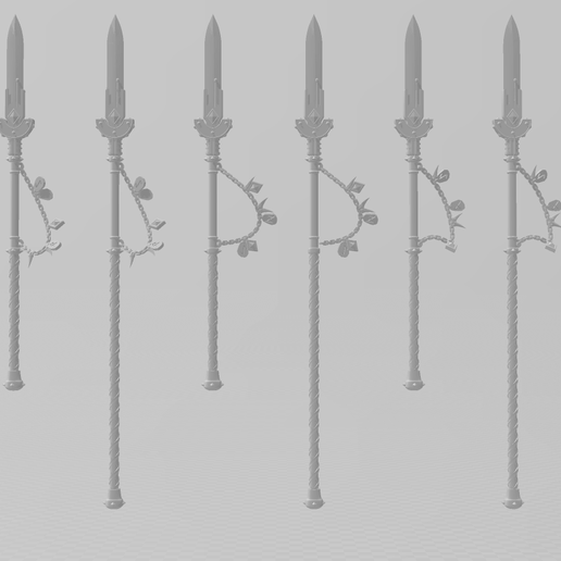 power lances spears fantasy warhammer_40k game lance spear 3D print model - Mito3D