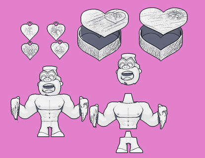 power love irwin boxes valentin day pendant valentine's toy keychain 3d print model - Mito3D