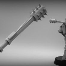 power maul art models weapon warhammer wargaming tabletop scifi miniature imperial assault guard 40k 3d print model - Mito3D