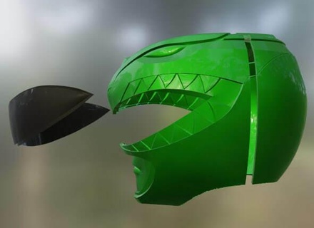 power mighty morphin helmet green Fashion ranger powerranger cosplay stl 3d print model - Mito3D