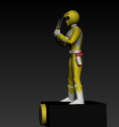 power ranger Game amarela colecionador impressora 3d studi o fenix 3D print model - Mito3D