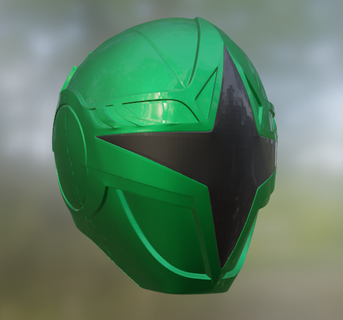 guardabosque verde samurai ninja tormenta casco Moda azul Armada stl 3d print model - Mito3D