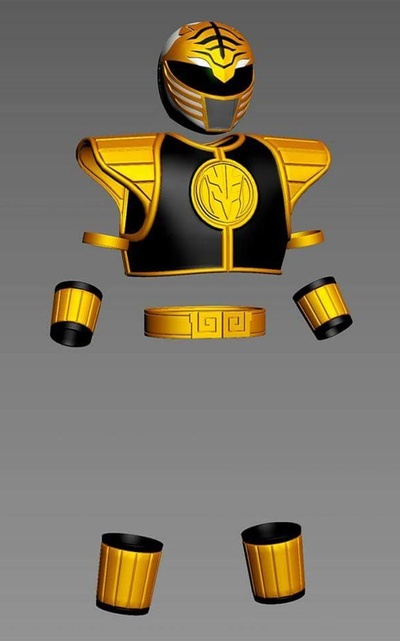 energia ranger potente morphin bianca armatura 3d stampa modello power ranger tommyoliver sentai whiteranger casco powerranger cosplay 3dprint costume maschera stampabile passatempo morfina 3d print model - Mito3D