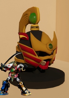 güç bekçi gök gürültüsü megazord kask maskeli oyuncak Kostüm oyunu 3d yazıcı stl robot basit 3d print model - Mito3D